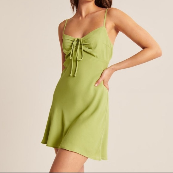 Abercrombie and Fitch Green Mini Slip Dress 💚 - Picture 1 of 2